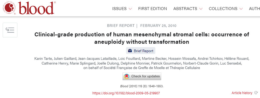 13個(gè)科研單位聯(lián)合確認(rèn):間充質(zhì)干細(xì)胞(MSCs)不具有成瘤性 13個(gè)科研單位聯(lián)合確認(rèn):間充質(zhì)干細(xì)胞(MSCs)不具有成瘤性