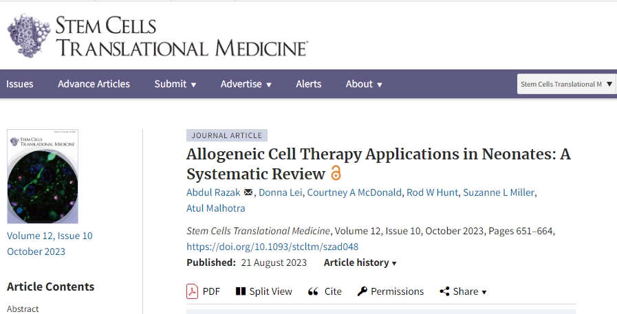 面對眾多新生兒疾病，干細胞療法通過臨床證據(jù)展現(xiàn)其臨床潛力！