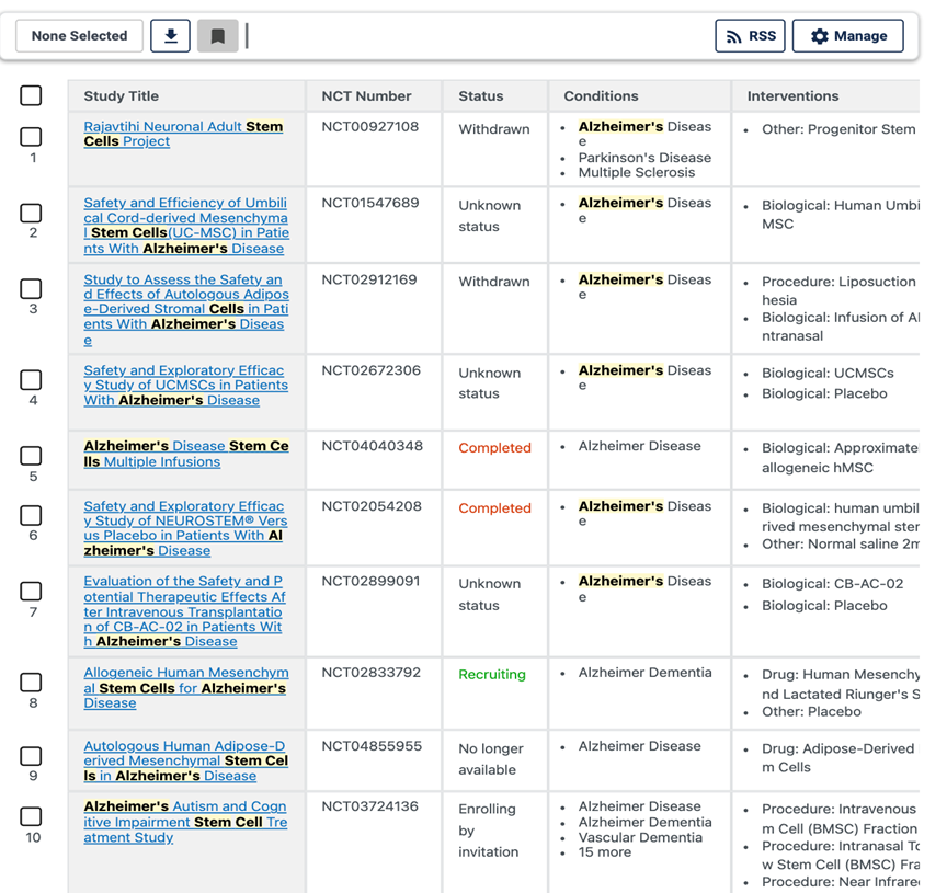 美國國立衛(wèi)生研究院的最大臨床試驗注冊庫中已有多項針臨床注冊。