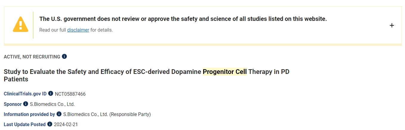 評估 ESC 衍生的多巴胺祖細胞療法對 PDP 患者的安全性和有效性的研究 評估 ESC 衍生的多巴胺祖細胞療法對 PDP 患者的安全性和有效性的研究