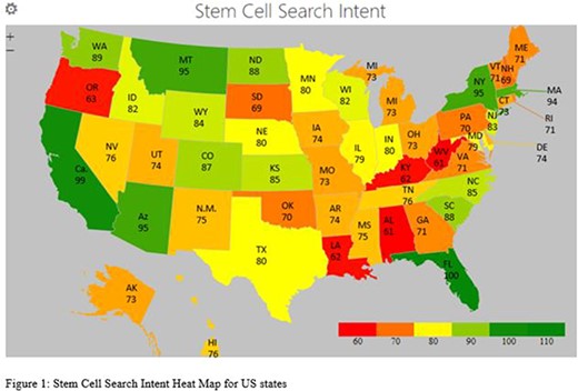得出的數(shù)據(jù)隨后被應(yīng)用到全國熱圖中，以確定哪些州最感興趣