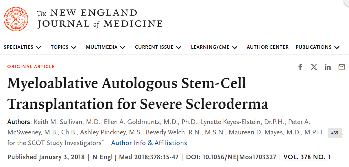 重度硬皮病的清髓性自體干細(xì)胞移植