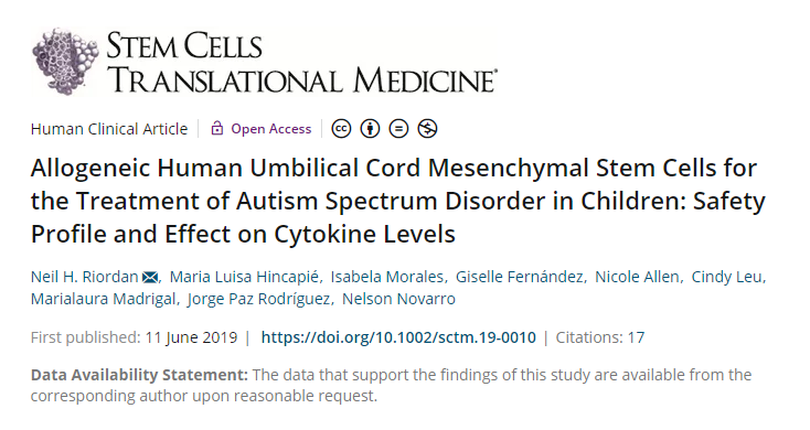 2019年干細胞治療自閉癥臨床案例 2019年干細胞治療自閉癥臨床案例