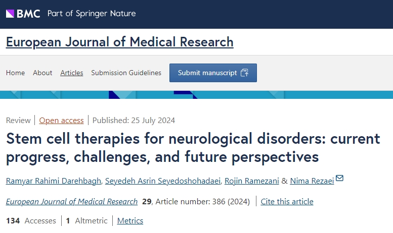 新綜述總結：干細胞治療9種神經(jīng)系統(tǒng)疾病的當前進展、挑戰(zhàn)和未來前景