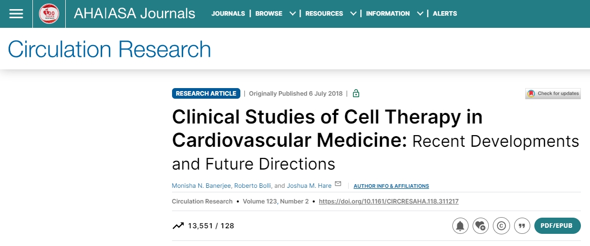 心血管醫(yī)學(xué)細(xì)胞治療臨床研究：最新進(jìn)展及未來(lái)方向