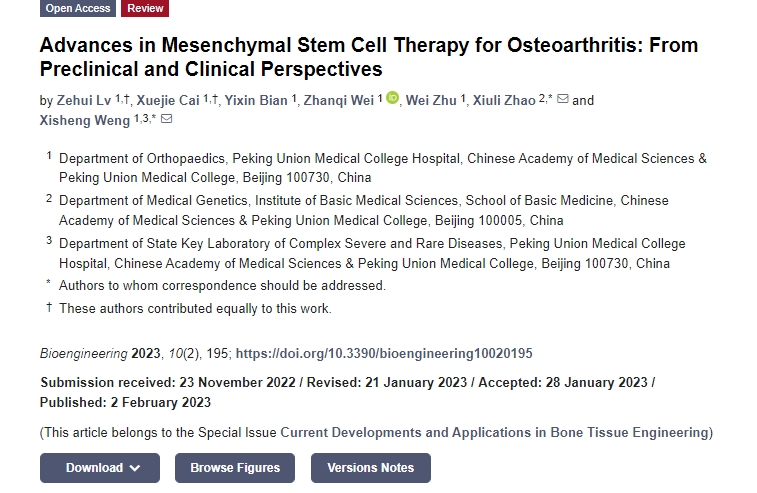 間充質干細胞治療骨關節(jié)炎的進展:從臨床前和臨床角度 間充質干細胞治療骨關節(jié)炎的進展:從臨床前和臨床角度
