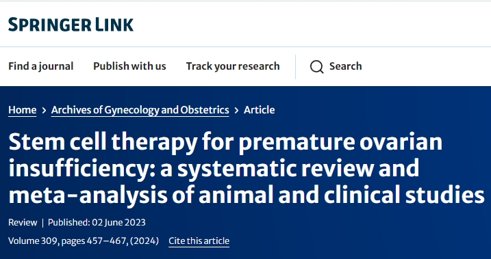 卵巢功能不全的干細(xì)胞治療：動(dòng)物和臨床研究的系統(tǒng)評(píng)價(jià)和薈萃分析