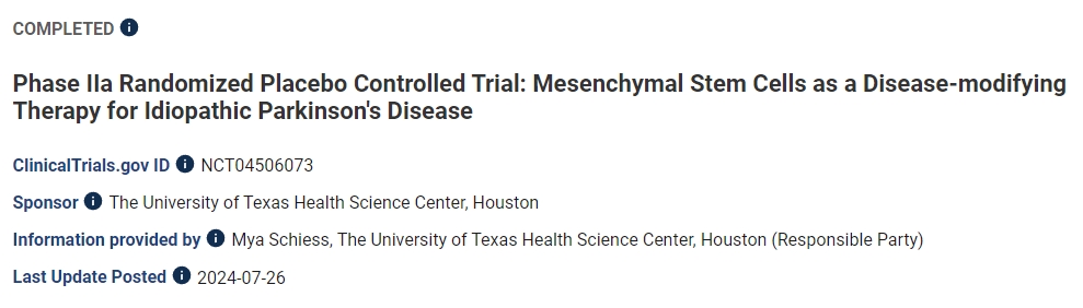 間充質(zhì)干細(xì)胞作為帕金森病的疾病改良療法