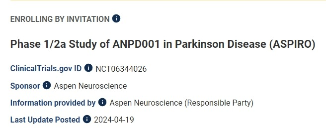 ASPIRO1/2a期臨床試驗(yàn) (NCT06344026)。