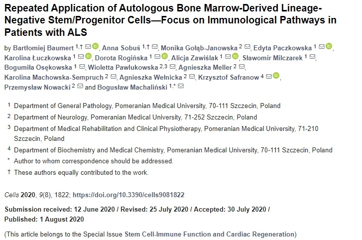 重復(fù)應(yīng)用自體骨髓來源的譜系陰性干細(xì)胞/祖細(xì)胞——重點研究ALS患者的免疫途徑 重復(fù)應(yīng)用自體骨髓來源的譜系陰性干細(xì)胞/祖細(xì)胞——重點研究ALS患者的免疫途徑