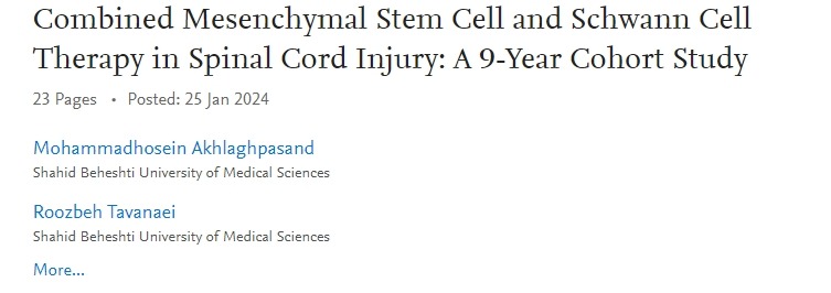 間充質干細胞和雪旺細胞聯(lián)合治療脊髓損傷：一項為期9年的隊列研究