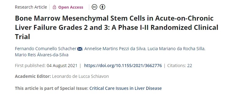 骨髓間充質(zhì)干細(xì)胞在 2 級和 3 級急性慢性肝衰竭中的應(yīng)用:I-II 期隨機(jī)臨床試驗(yàn) 骨髓間充質(zhì)干細(xì)胞在 2 級和 3 級急性慢性肝衰竭中的應(yīng)用:I-II 期隨機(jī)臨床試驗(yàn)