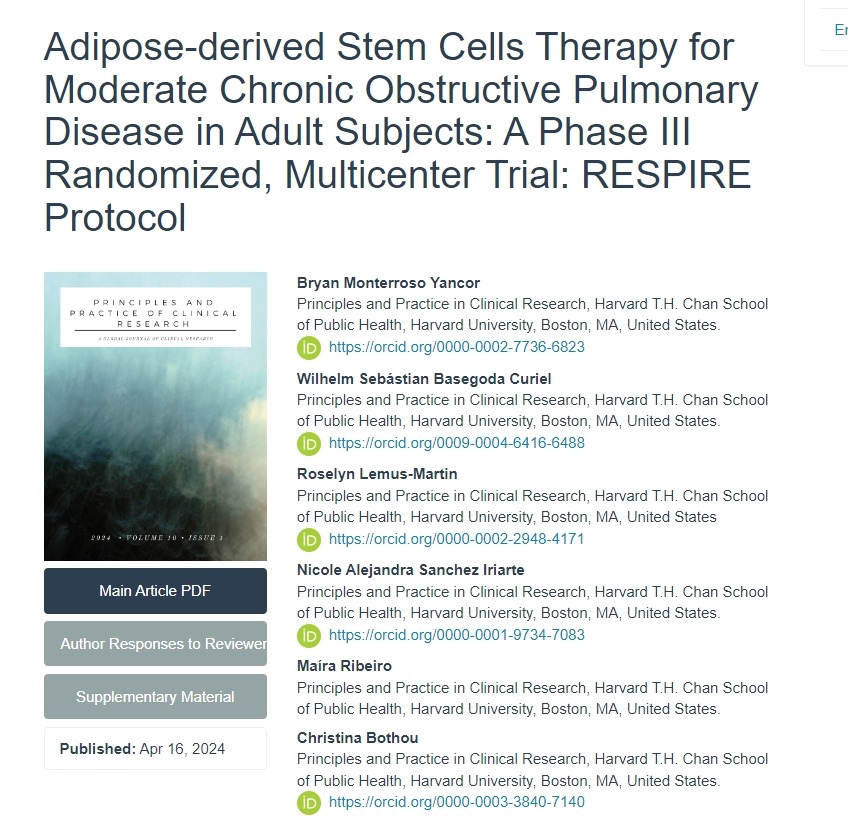 脂肪干細(xì)胞治療成人中度慢性阻塞性肺?。阂豁?xiàng)III期隨機(jī)、多中心試驗(yàn)：RESPIRE方案