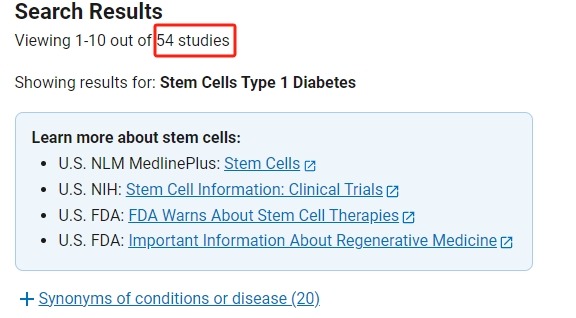 干細(xì)胞治療1型糖尿病的臨床備案情況 干細(xì)胞治療1型糖尿病的臨床備案情況