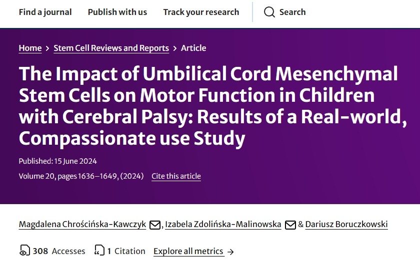 臍帶間充質(zhì)干細(xì)胞對腦癱兒童運動功能的影響：真實世界、同情使用研究的結(jié)果