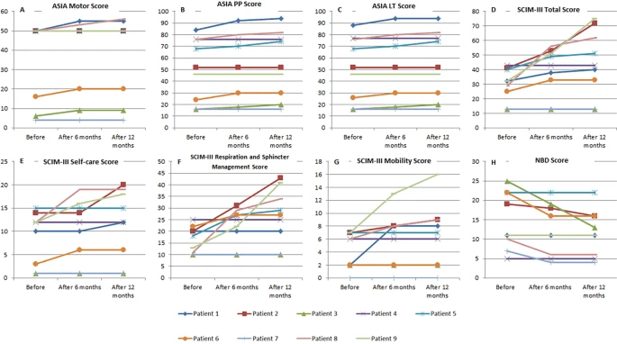 圖4：研究期間患者的神經(jīng)性、功能性和神經(jīng)源性腸功能障礙變化。