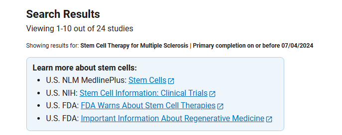 干細(xì)胞治療多發(fā)性硬化癥臨床研究項(xiàng)目有24項(xiàng)。其中已完成的有17項(xiàng)。