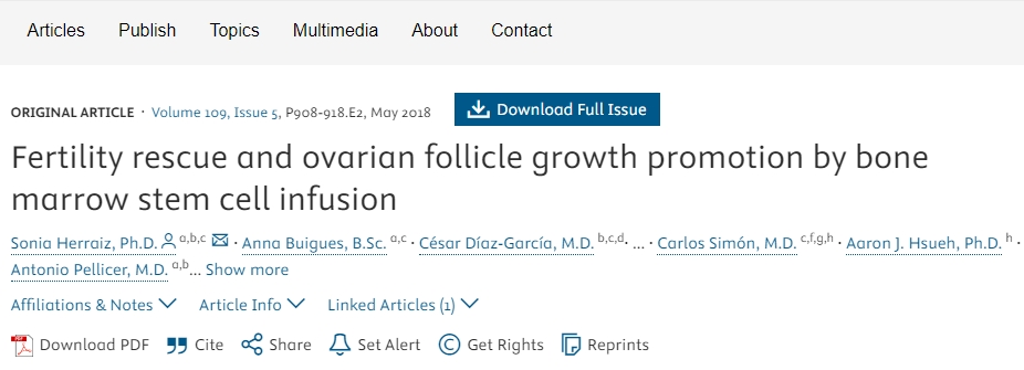 通過(guò)骨髓干細(xì)胞輸注挽救生育能力并促進(jìn)卵泡生長(zhǎng)