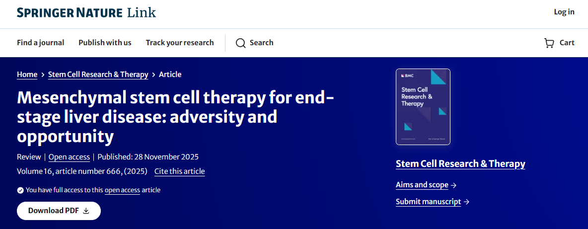 間充質(zhì)干細胞療法治療終末期肝?。禾魬?zhàn)與機遇