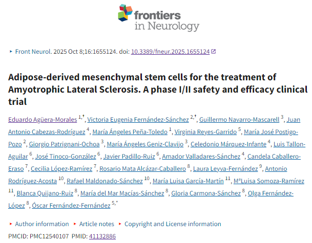 脂肪來(lái)源間充質(zhì)干細(xì)胞治療肌萎縮側(cè)索硬化癥：一項(xiàng) I/II 期安全性和有效性臨床試驗(yàn)