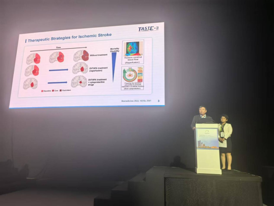 北京天壇醫(yī)院王擁軍教授與王春娟教授代表研究團(tuán)隊(duì)在世界卒中大會(huì)現(xiàn)場(chǎng)介紹TASTE-2研究最新發(fā)現(xiàn) 北京天壇醫(yī)院王擁軍教授與王春娟教授代表研究團(tuán)隊(duì)在世界卒中大會(huì)現(xiàn)場(chǎng)介紹TASTE-2研究最新發(fā)現(xiàn)