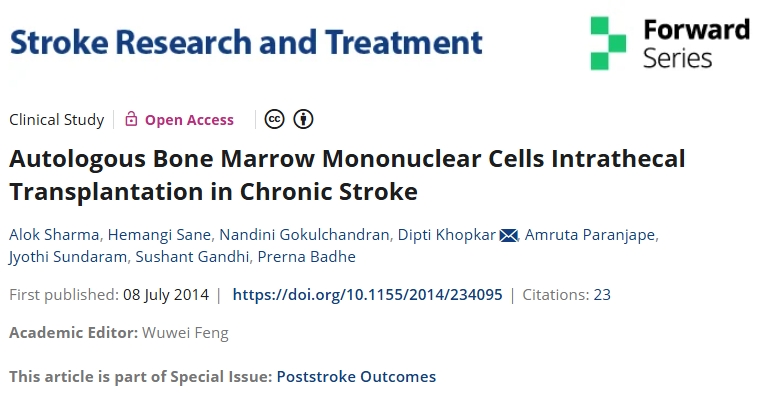 自體骨髓單個(gè)核細(xì)胞鞘內(nèi)移植治療慢性卒中 自體骨髓單個(gè)核細(xì)胞鞘內(nèi)移植治療慢性卒中
