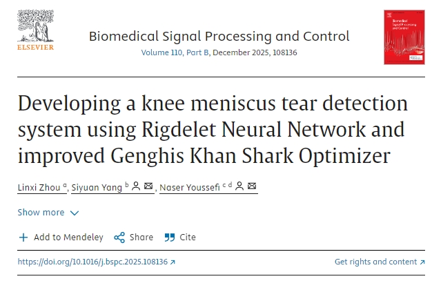 使用Rigdelet神經(jīng)網(wǎng)絡(luò)和改進的Genghis Khan Shark Optimizer開發(fā)膝關(guān)節(jié)半月板撕裂檢測系統(tǒng)