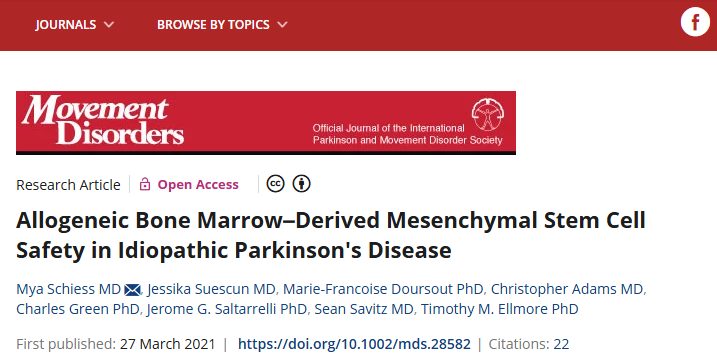 同種異體骨髓間充質(zhì)干細(xì)胞治療特發(fā)性帕金森病的安全性