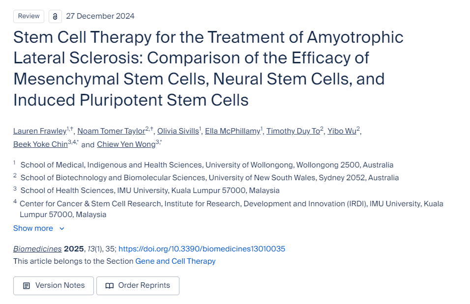 干細(xì)胞療法治療肌萎縮側(cè)索硬化癥：間充質(zhì)干細(xì)胞、神經(jīng)干細(xì)胞和誘導(dǎo)多能干細(xì)胞療效的比較
